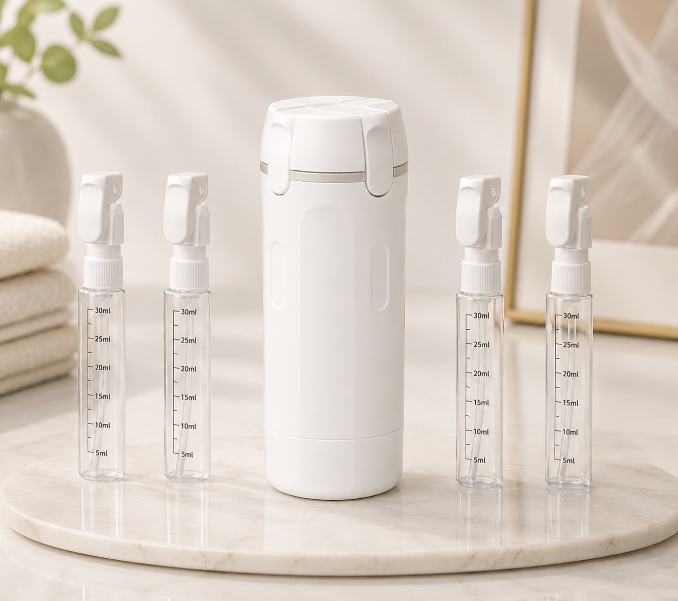 MOVALLA 4-in-1 Travel Dispenser Bottle