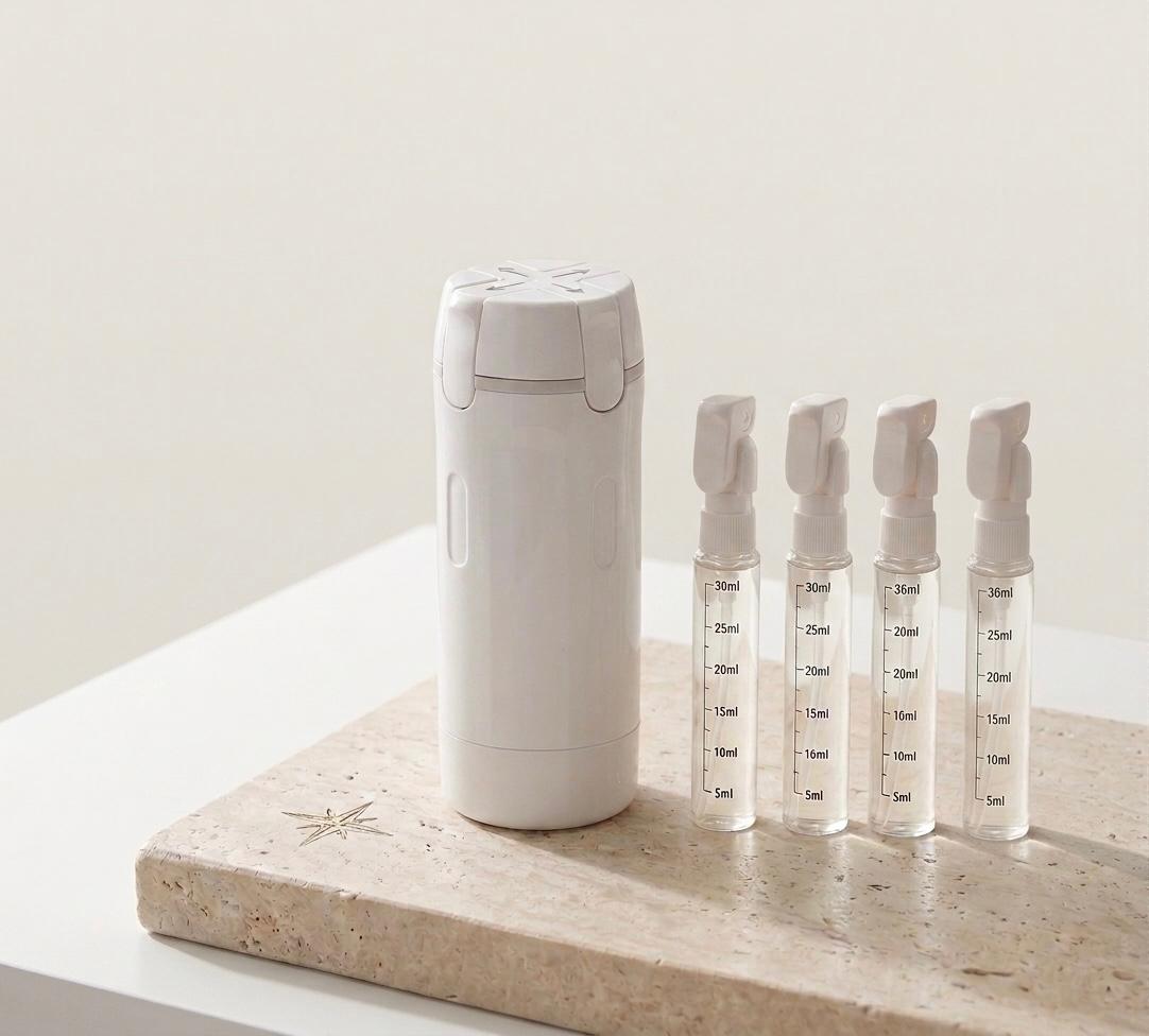 MOVALLA 4-in-1 Travel Dispenser Bottle